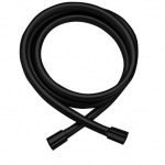 Flexible PVC couleur noir opaque 1/2 L1500mm avec 2 écrous colorés / noir mat                                                                                                                           